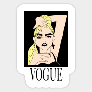 LEGENDARY VOGUE POP SINGER FAN ART Sticker